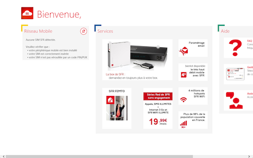 SFR Connexion sur Windows 8