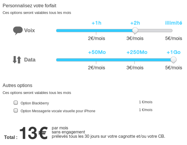 Joe Mobile personnalisable