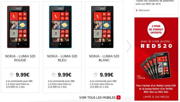 bon plan red lumia 520